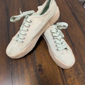 Primark Mint Canvas Espadrille Sneakers size 6